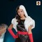 Tween Kids Disney Cruella Costume, Black Satin Dress with Faux Fur Bolero and Red Gloves